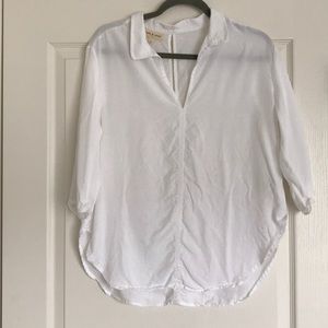 Cloth & Stone white linen blouse